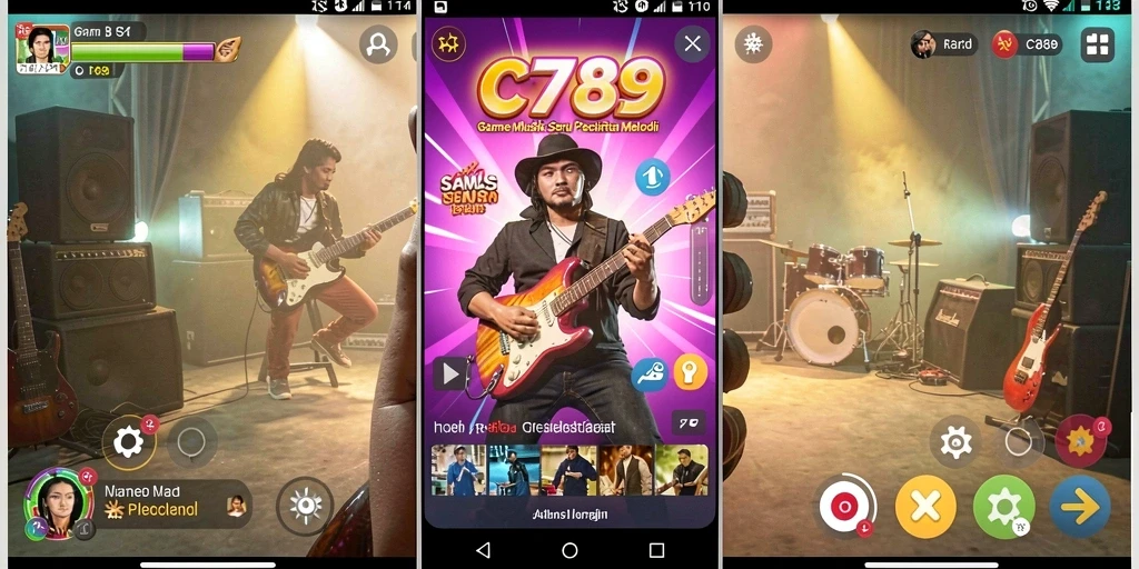Tampilan utama gameplay C789 menampilkan keseruan menyanyi bersama teman.