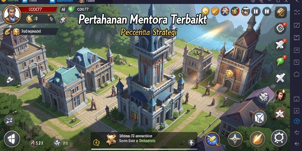 Tampilan gameplay menakjubkan di COO77 saat melawan gelombang musuh.