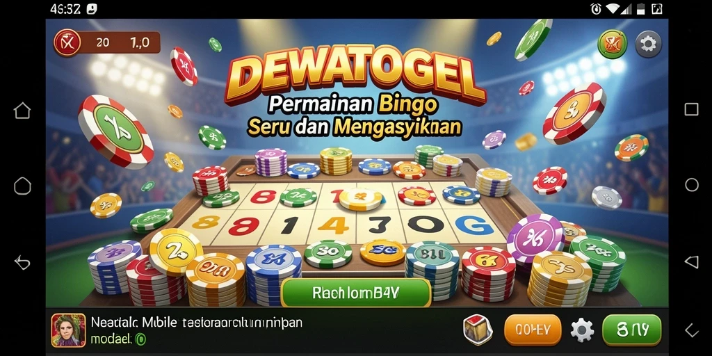 Tampilan menarik dari gameplay Bingo di DEWATOGEL.