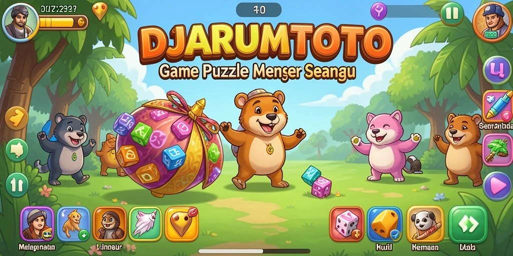 Tampilan gameplay DJARUMTOTO menampilkan teka-teki yang menarik dan menantang.