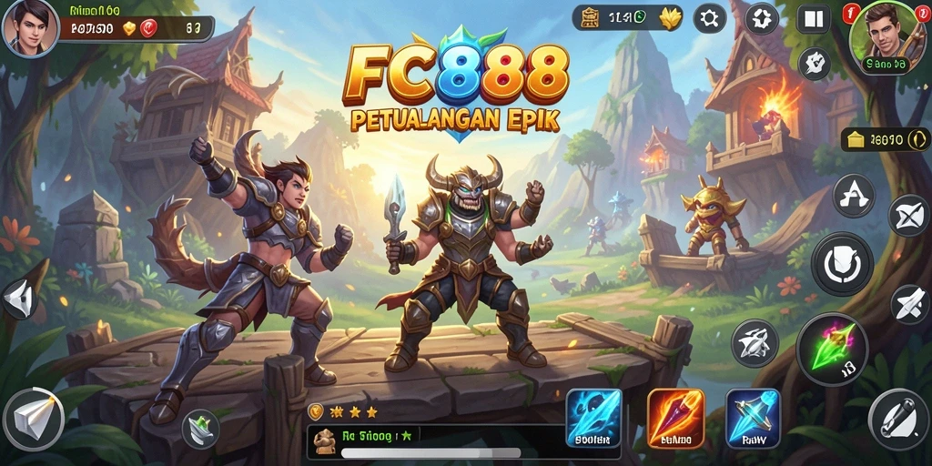 Tampilan gameplay menarik dalam petualangan seru FC888.