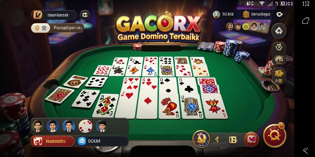 Gameplay Domino yang menarik dan seru di GACORX.