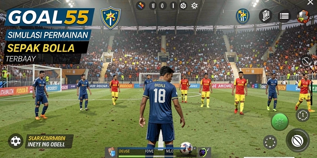 Tampilan gameplay realistik yang memukau dari GOAL55.