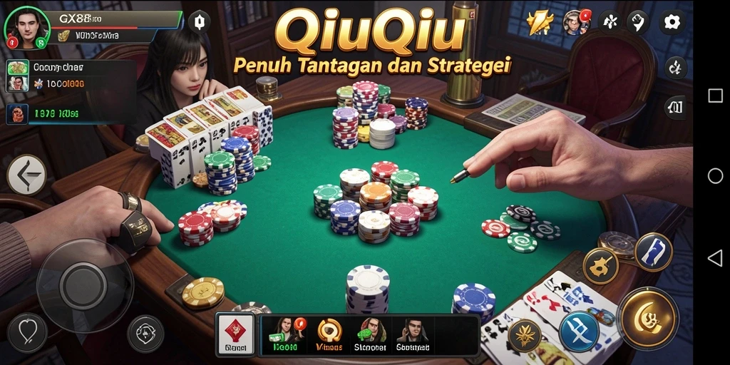 Tampilan permainan QiuQiu yang menarik di GX88.