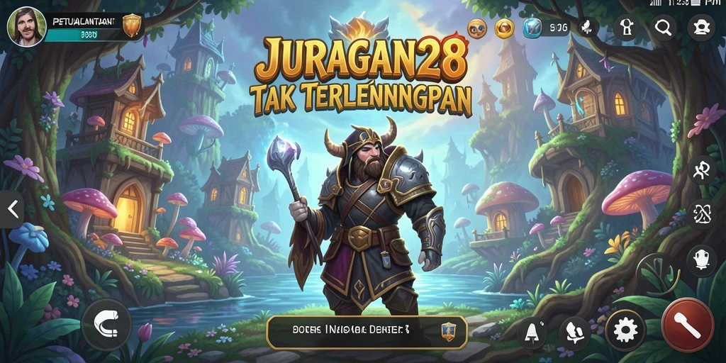 Screenshot JURAGAN28 menampilkan pertarungan seru dalam petualangan.