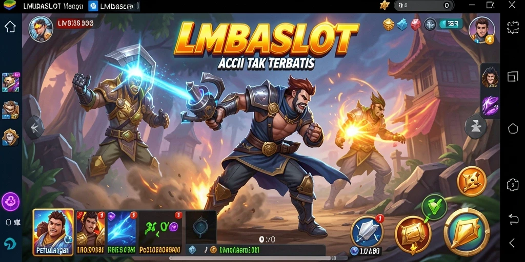 Tampilan aksi mendebarkan dari gameplay LMBASLOT.