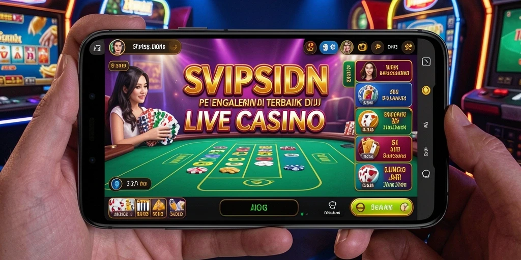 Tampilan gameplay Live Casino SVIPSIDN dengan dealer profesional.