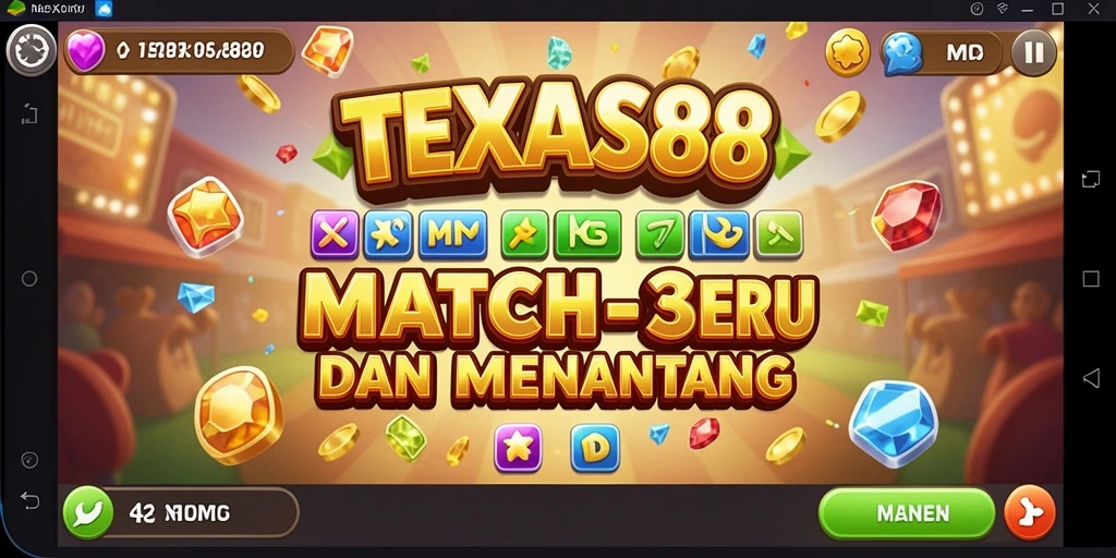 Gameplay seru TEXAS88 dengan objek mencolok dan tantangan menarik.