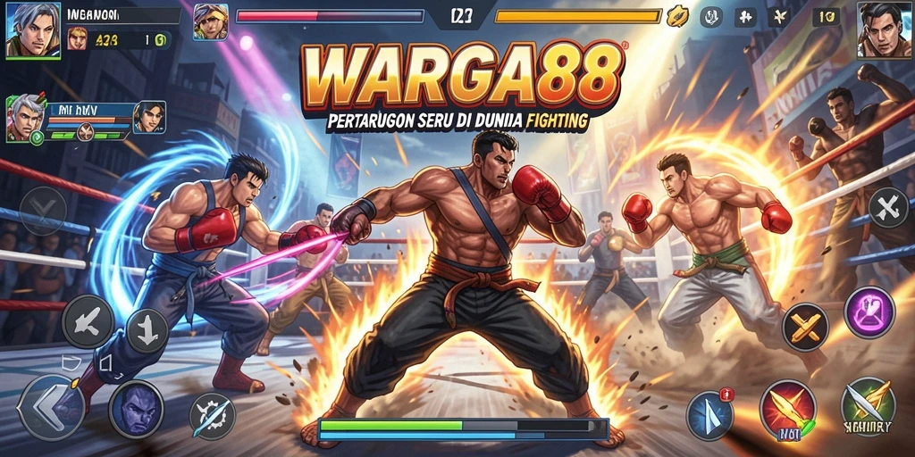 Tampilan gameplay seru di WARGA88 dengan pertarungan yang mendebarkan.